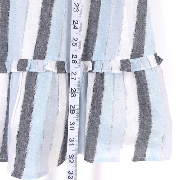 Loveriche Mini Dress Flare Striped Tassels Ruffled Hem Cotton LD42842 SMALL - Picture 5 of 14